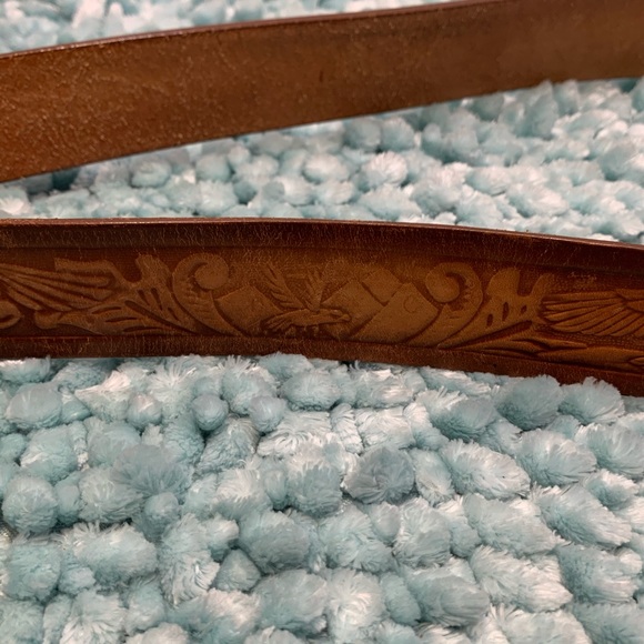 Labor Day Sale Cindilo Classic Brown Vacuno Leather Cowboy Belt - Picture 6 of 14